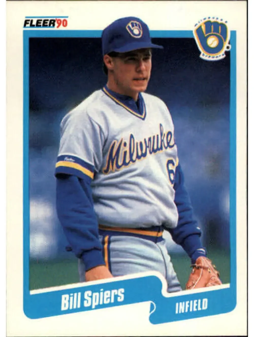 1990 Bill Spiers Fleer Baseball Card #337